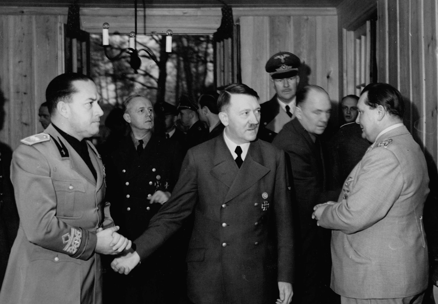Adolf Hitler meets Italian foreign affairs minister Galeazzo Ciano at the Wolfsschanze
